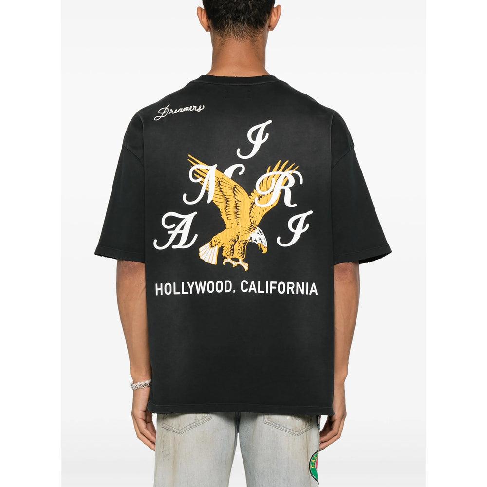 Black 'AMIRI' Eagle Oversized T-shirt Product Image