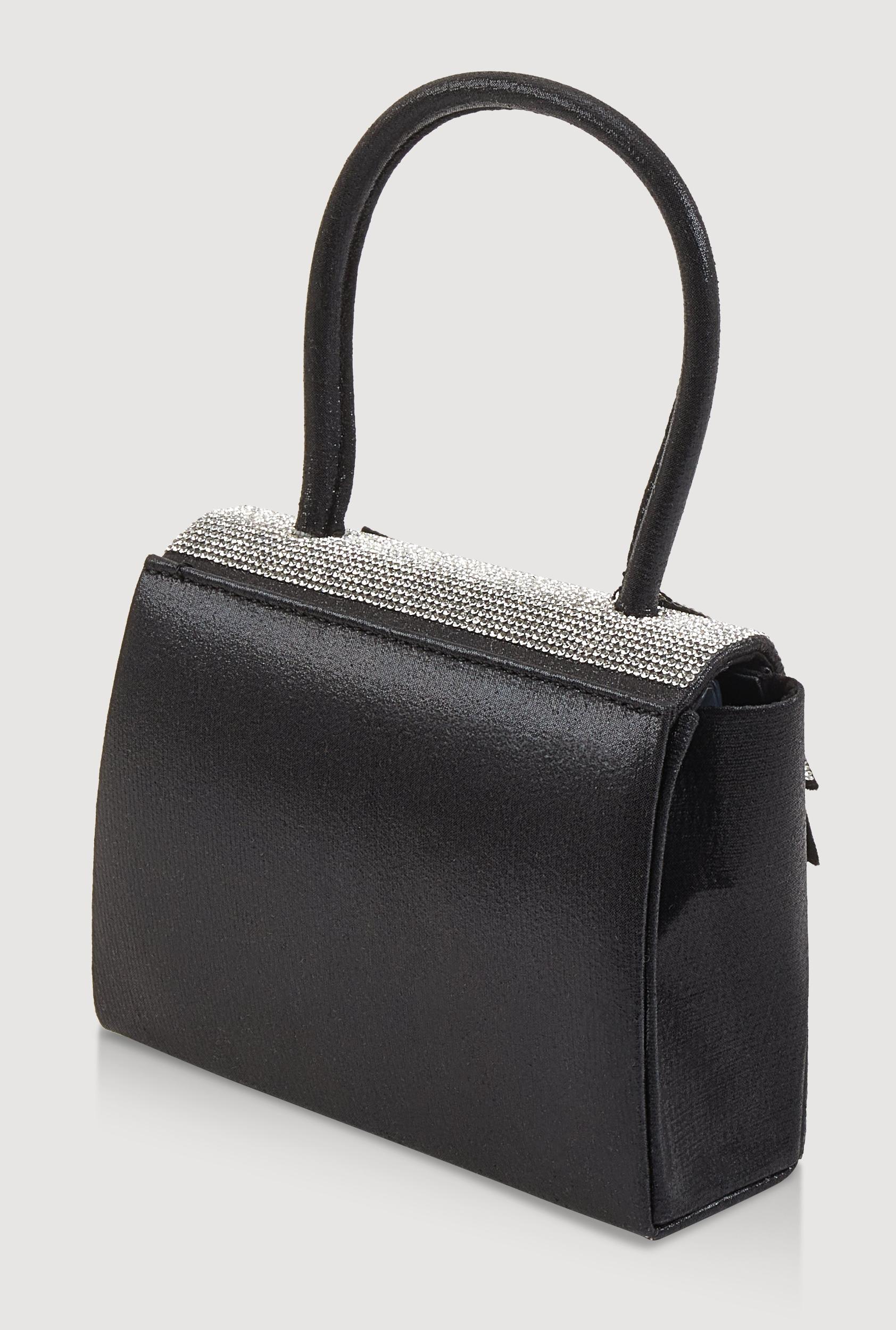 Rhinestone Bow Top Handle Handbag Female Product Image