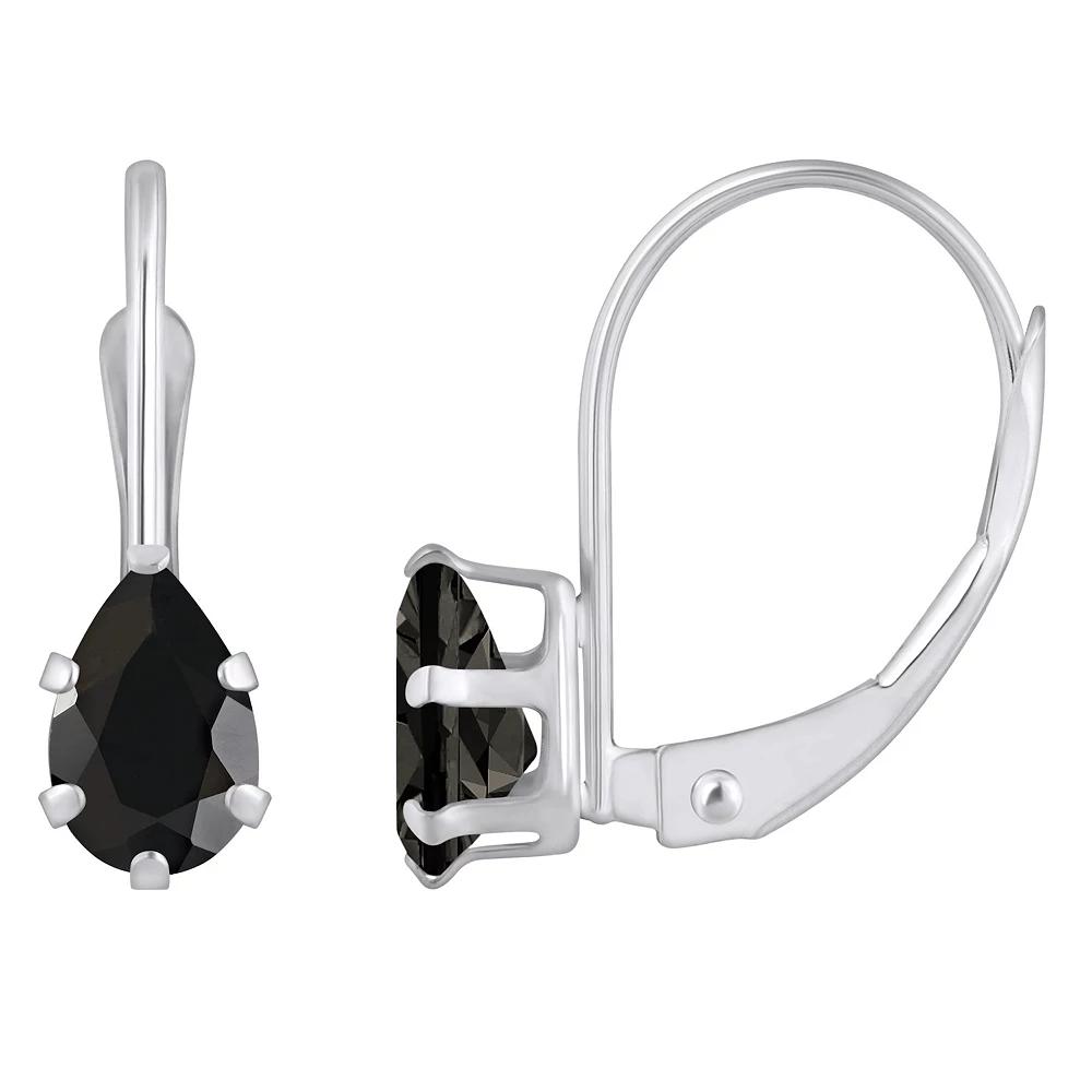 Celebration Gems 10k Gold Pear Shape Lab-Created Ruby Leverback Earrings, Women's, 10k Whgold Product Image