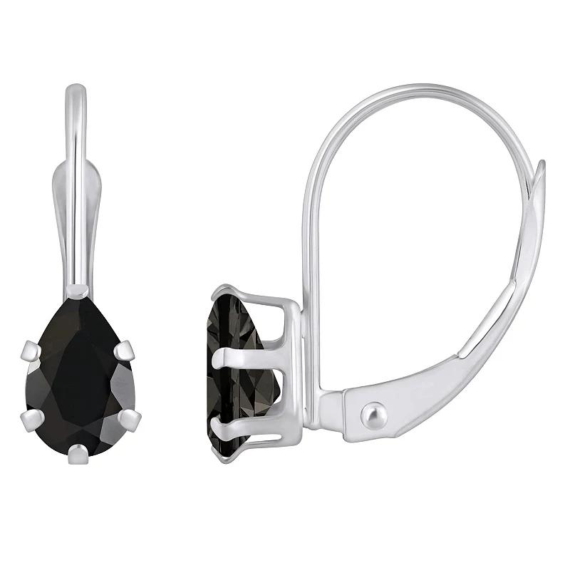 Celebration Gems 10k Gold Pear Shape Lab-Created Ruby Leverback Earrings, Women's, 10k Whgold Product Image