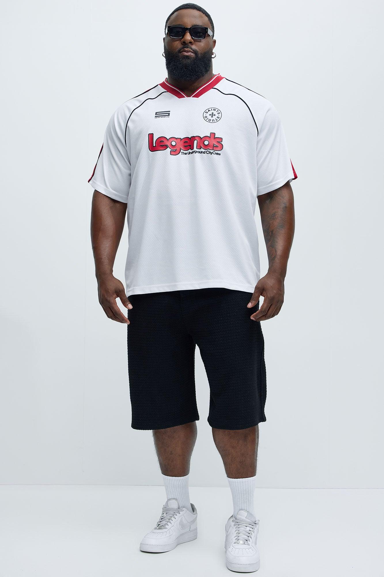 Legends V-Neck Soccer Jersey - White Product Image