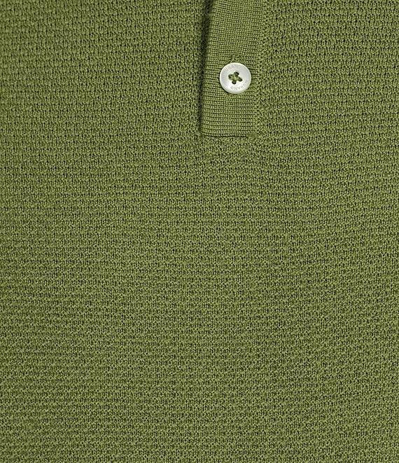 Murano Big & Tall Solid Textured Polo Short Sleeve Sweater Product Image
