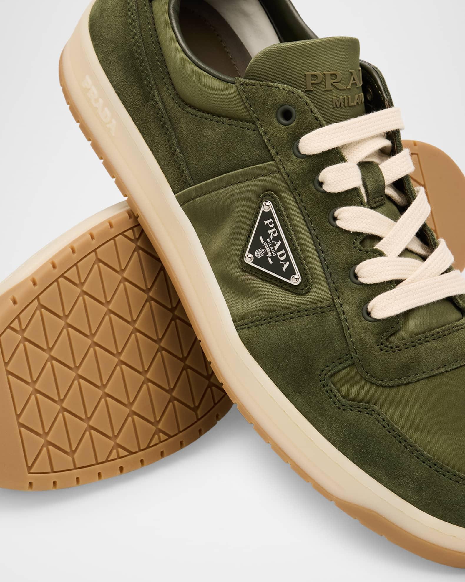 Men's Downtown Nylon and Suede Low-Top Sneakers Product Image