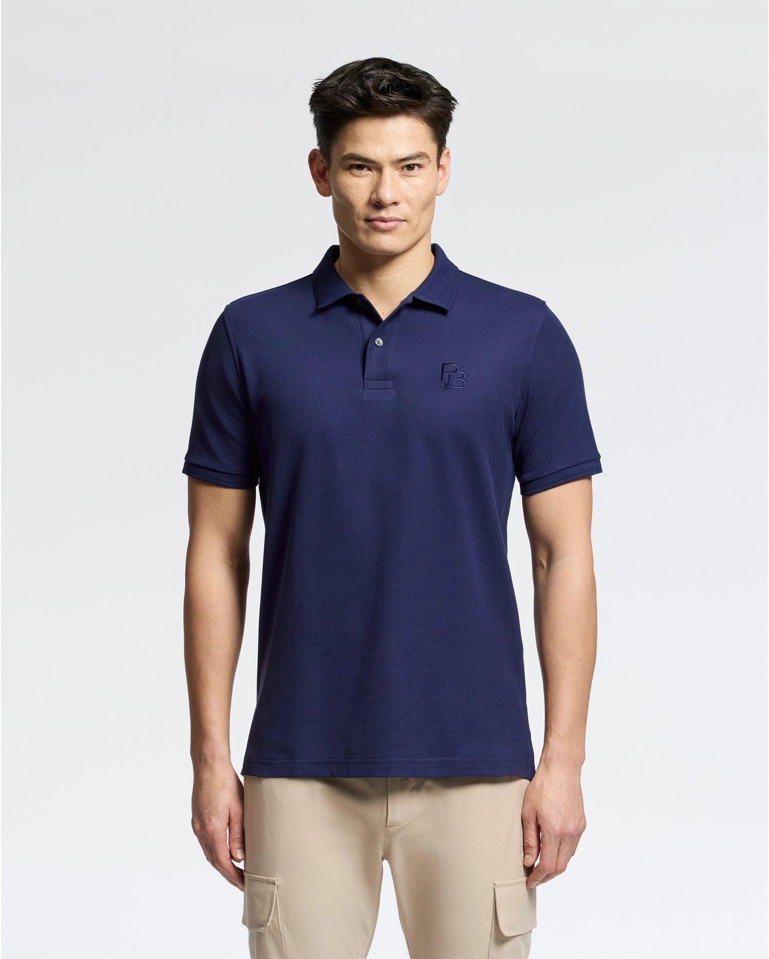 MENS NICHOLSON RIB COLLAR PIQUE POLO - B6K401F200 Male Product Image