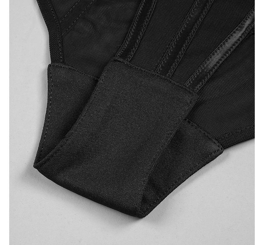 Strapless Mesh Corset Bodysuit Product Image