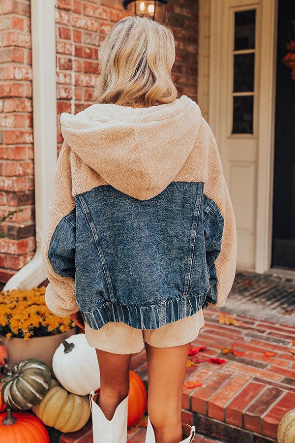 Oh So Cozy Denim Jacket Product Image