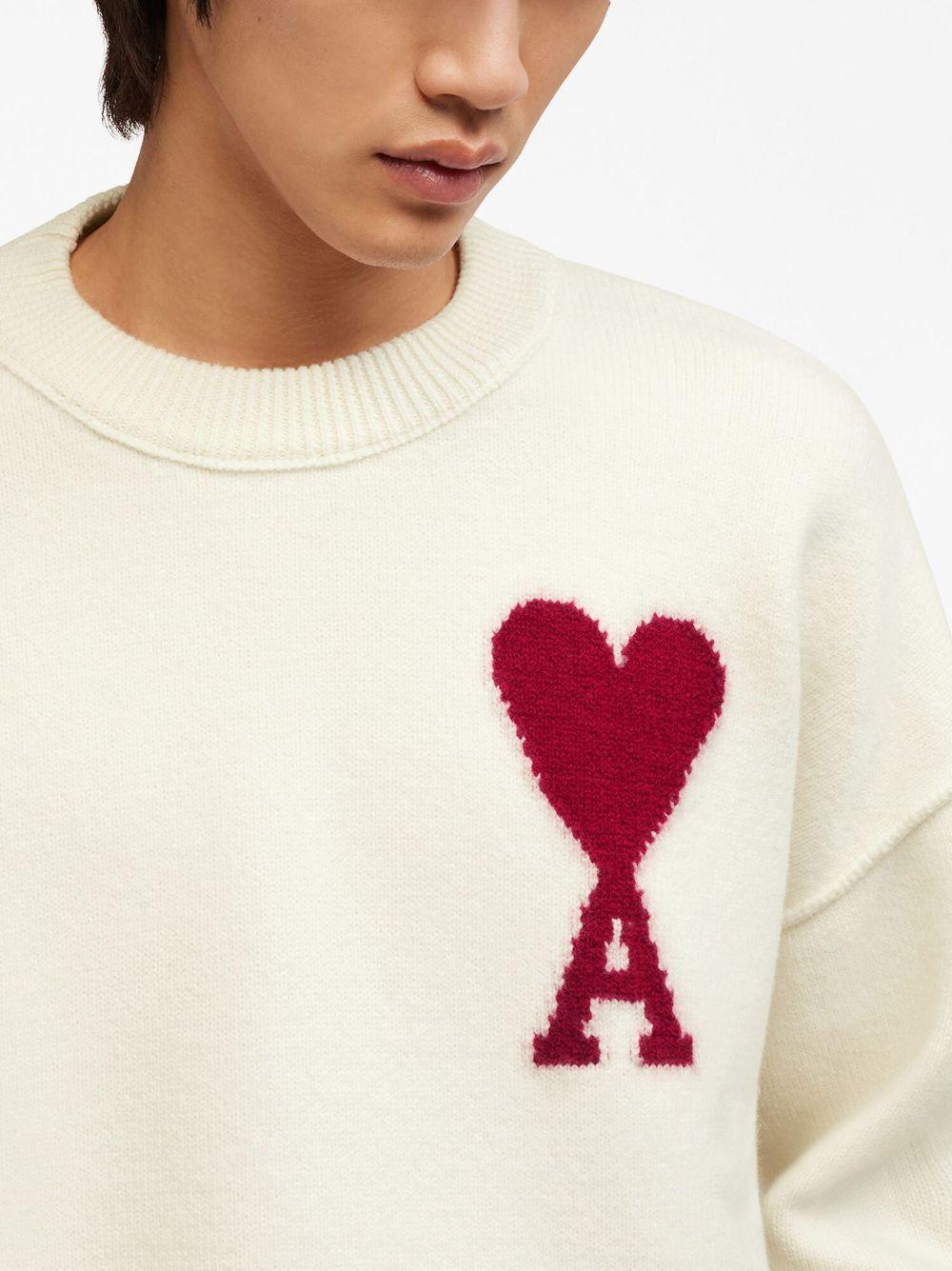Ami de Coeur intarsia-knit wool jumper Product Image