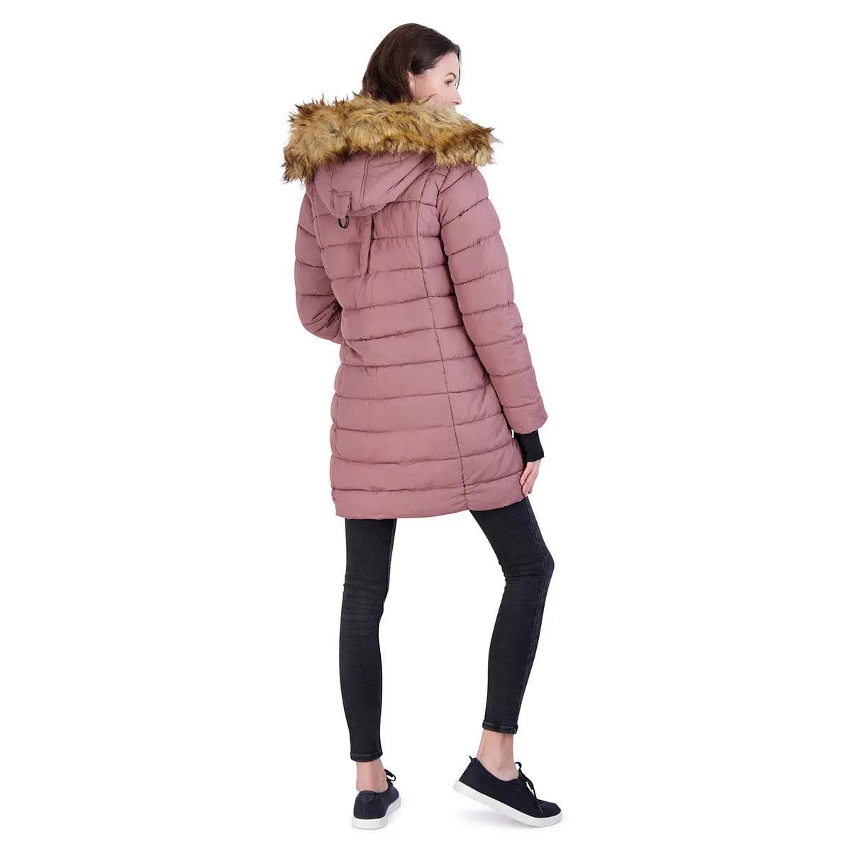 Steve Madden Women's Jacket with Faux Fur Hood Female Product Image