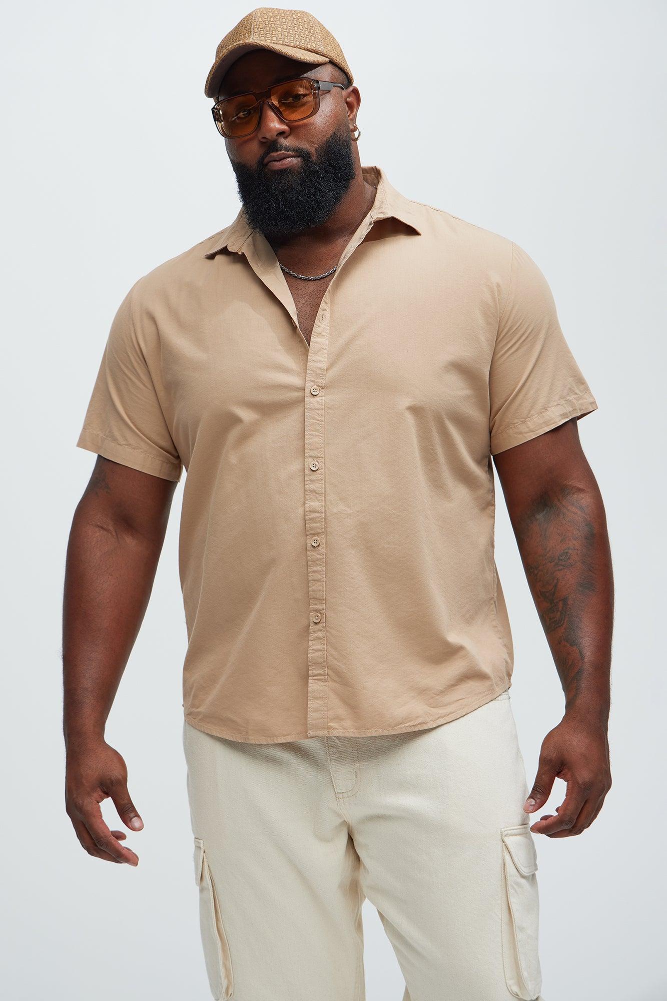 Ryland Short Sleeve Button Up Shirt - Sand Product Image