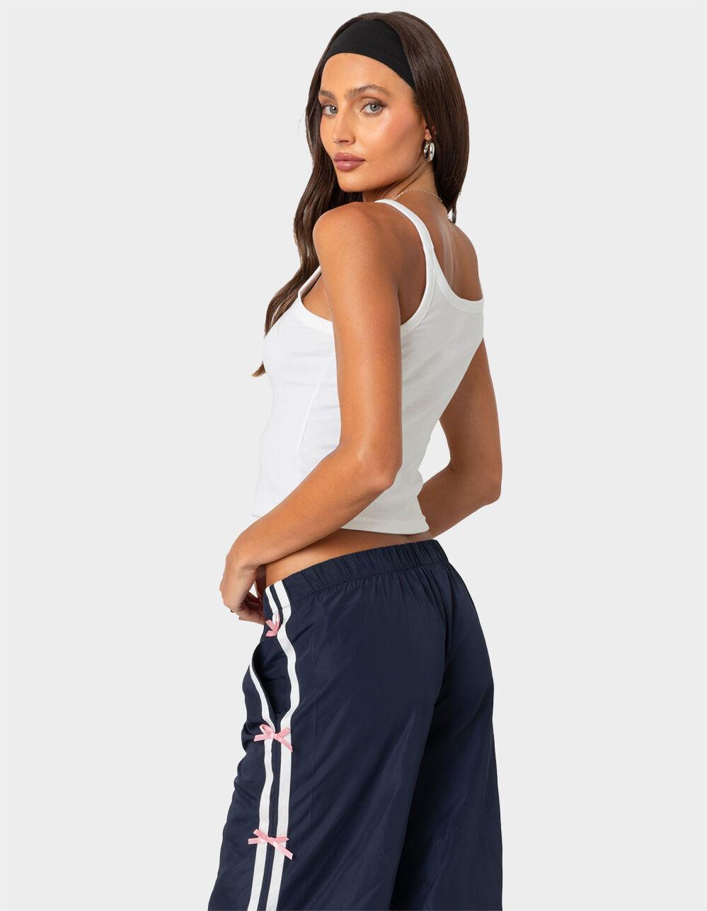 EDIKTED Basic Babe Tank Top - WHITE Product Image