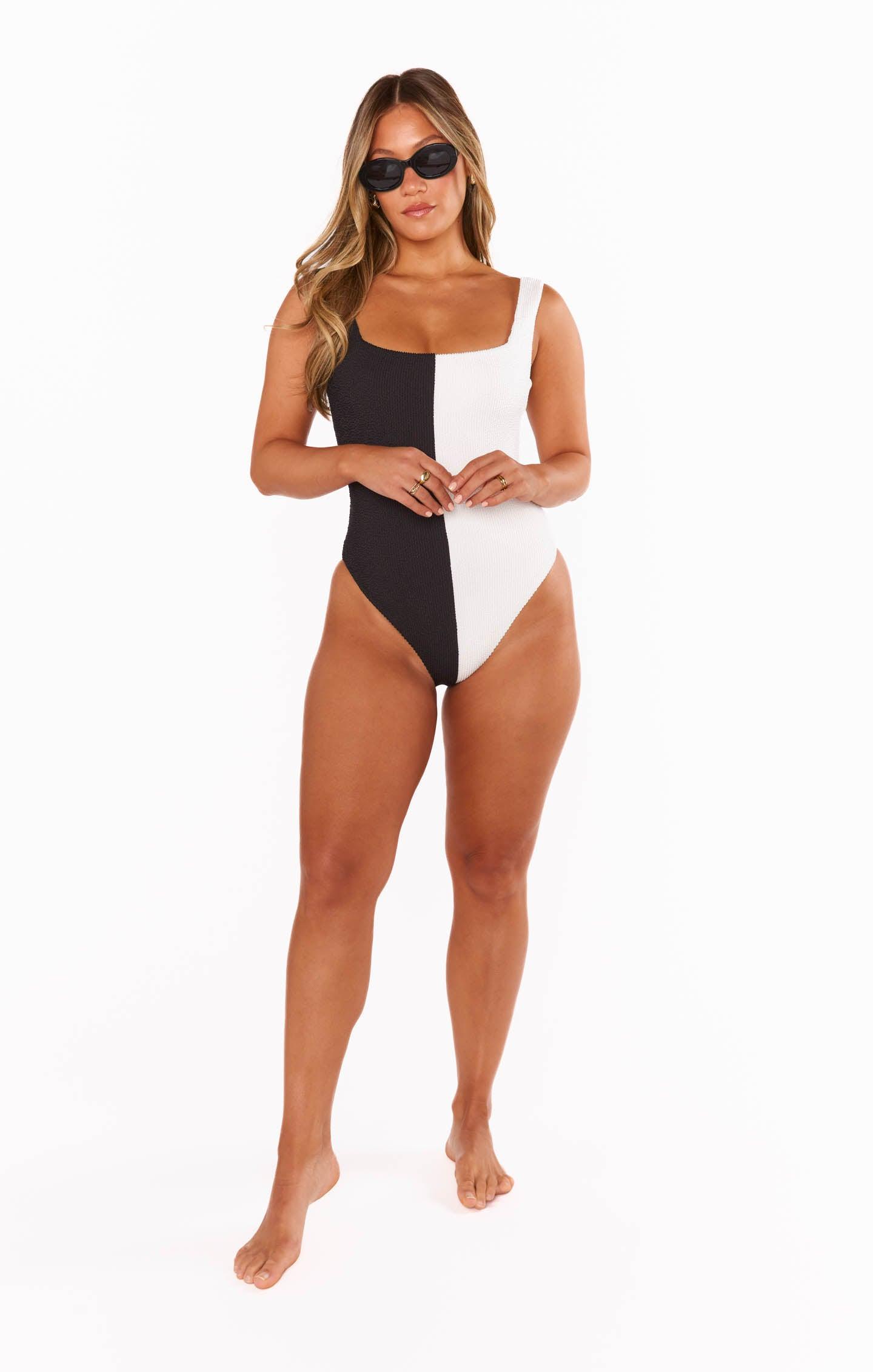 The Scrunch One Piece ~ Domino Colorblock Scrunch Product Image