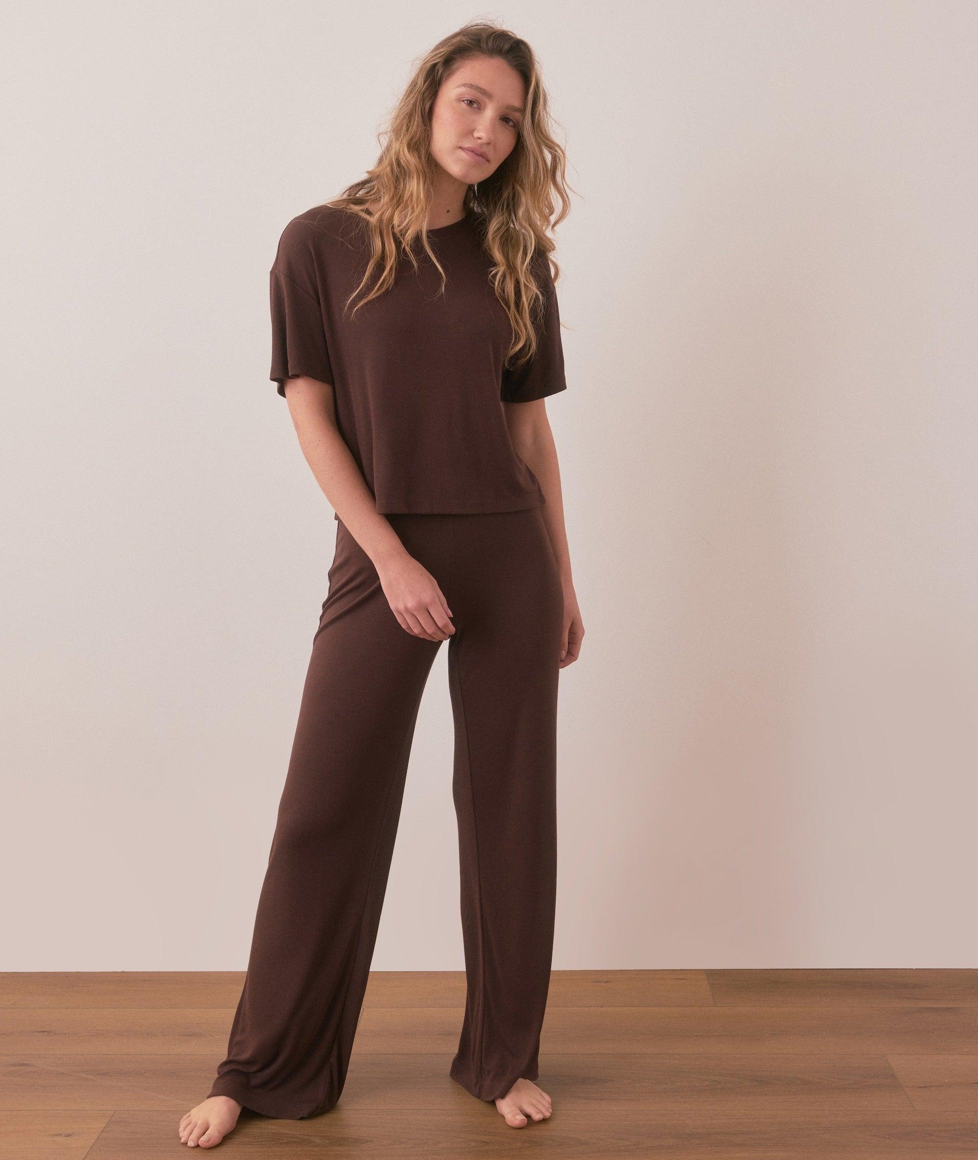 Lexi Rib Lounge Cropped Tee Product Image