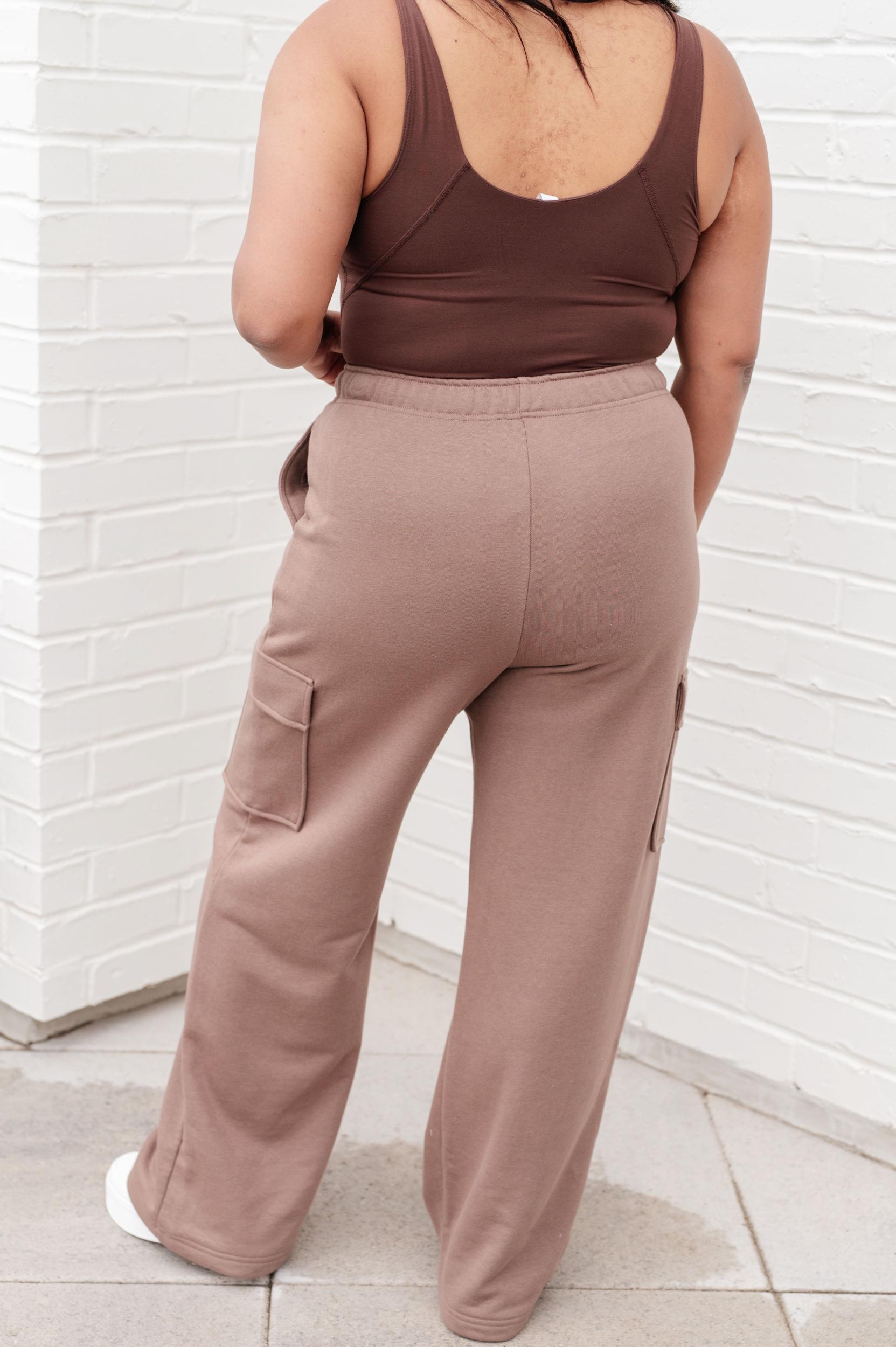 Chase the Pace Wide Leg Bottom in Taupe Product Image