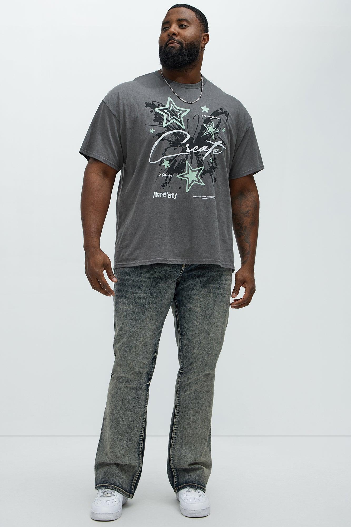 Create Star Short Sleeve Tee - Grey Product Image