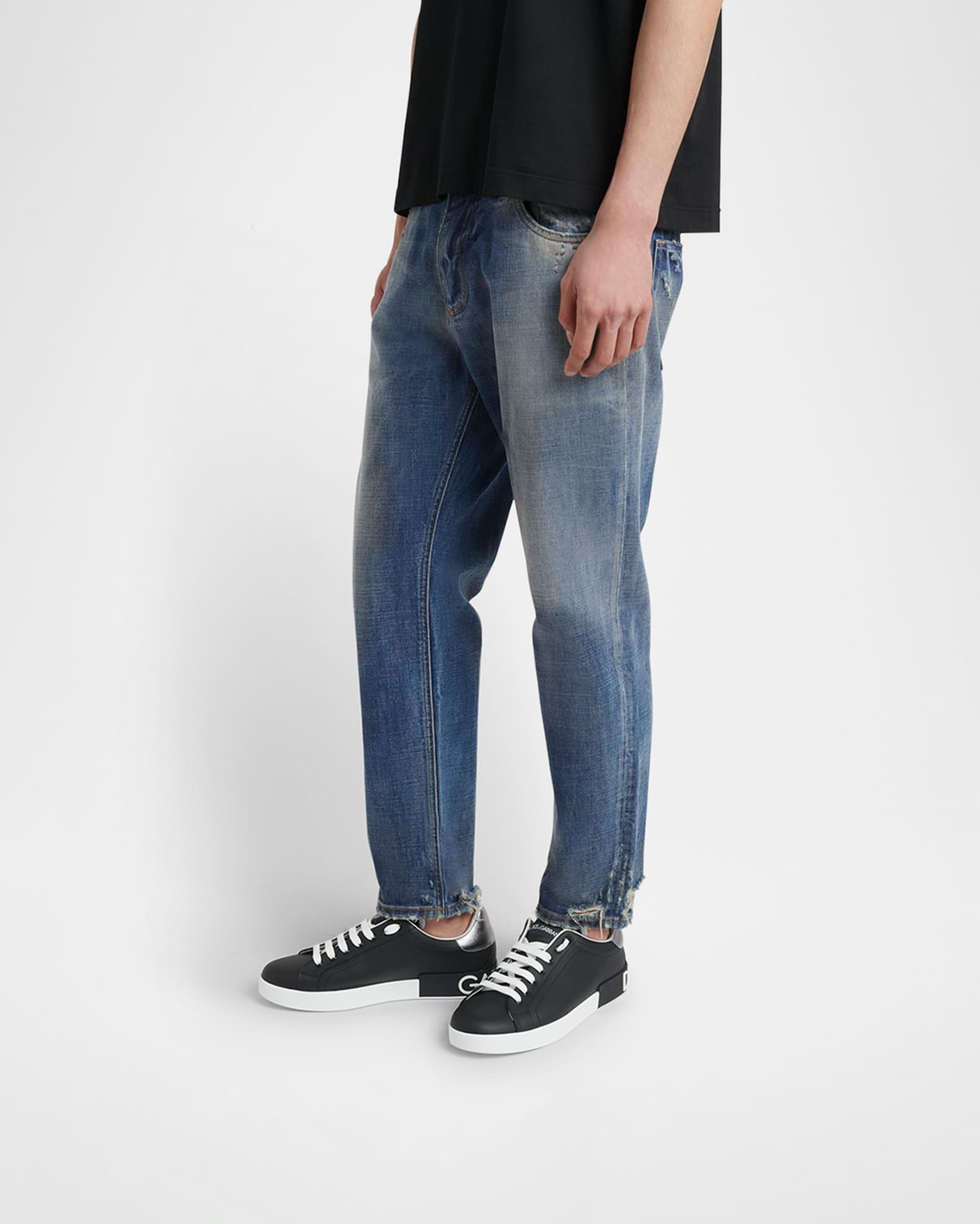 Men's Calfskin Portofino Low-Top Sneakers Product Image