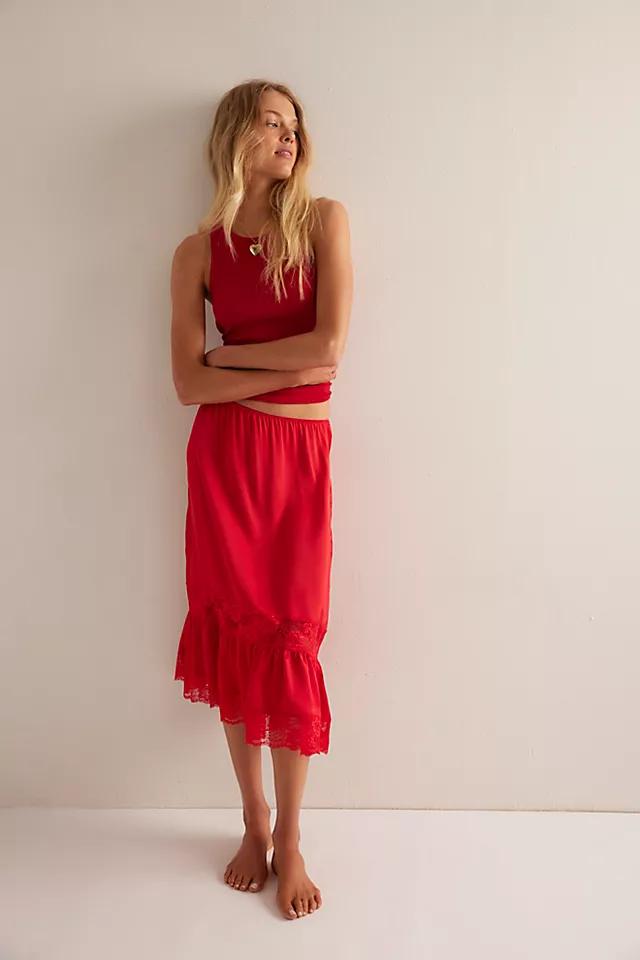 Frankies Bikinis Hideaway Satin Midi Skirt Product Image