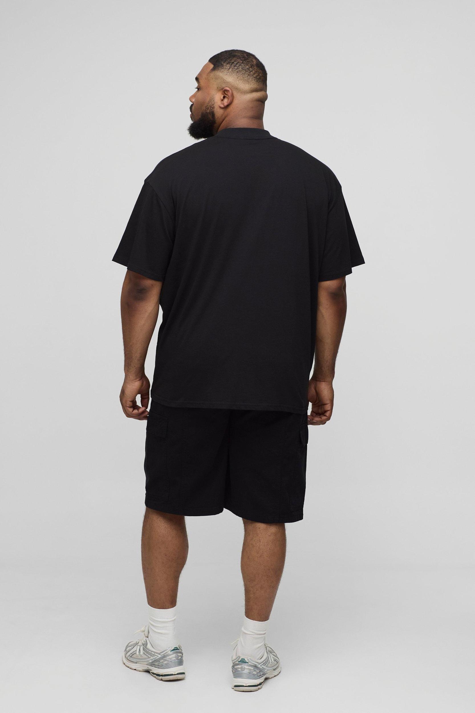 Plus Oversized Extended Neck Official Floral Print T-Shirt | boohooMAN USA Product Image