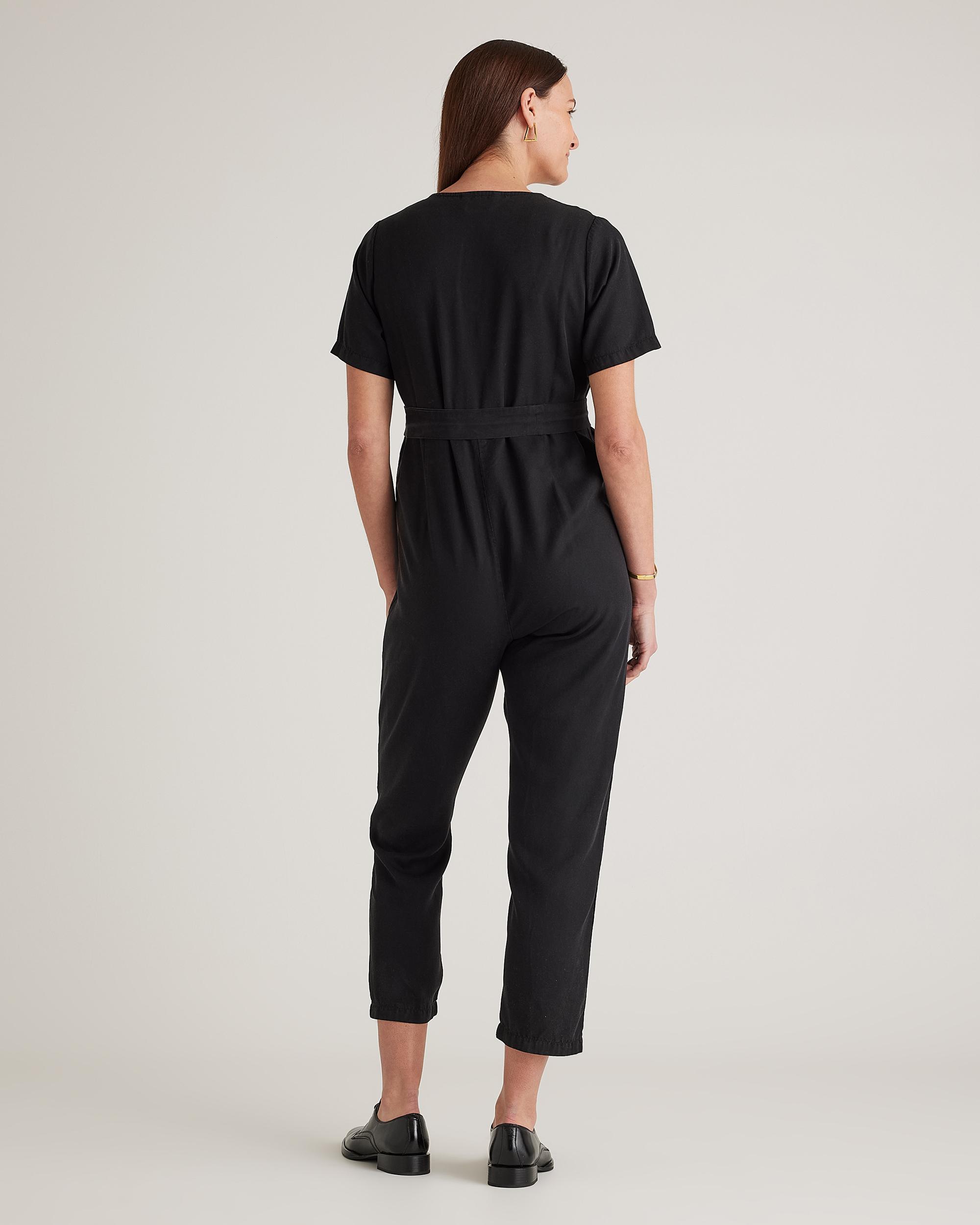 Quince | Women's Vintage Wash Tencel Button Front Maternity Jumpsuit Product Image