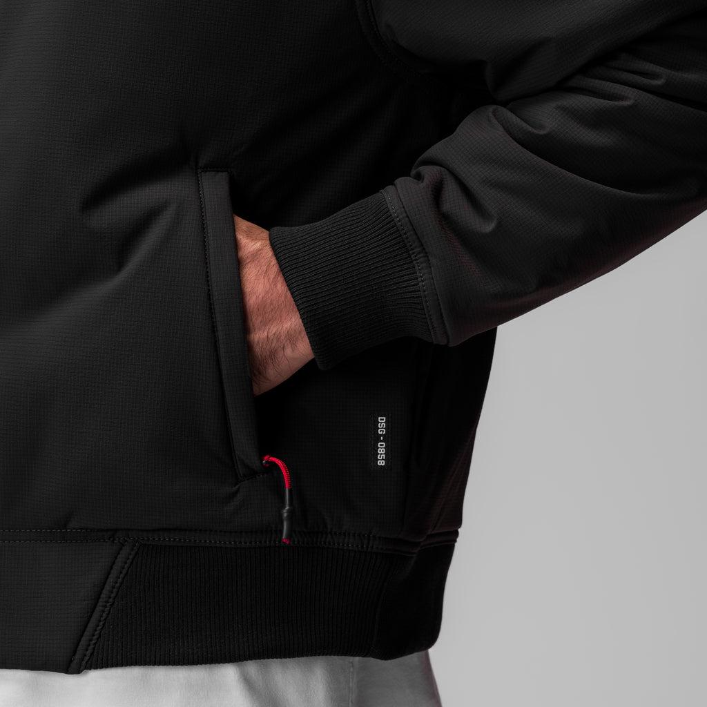0858. Ripstop Insulated Bomber Jacket - Black Product Image