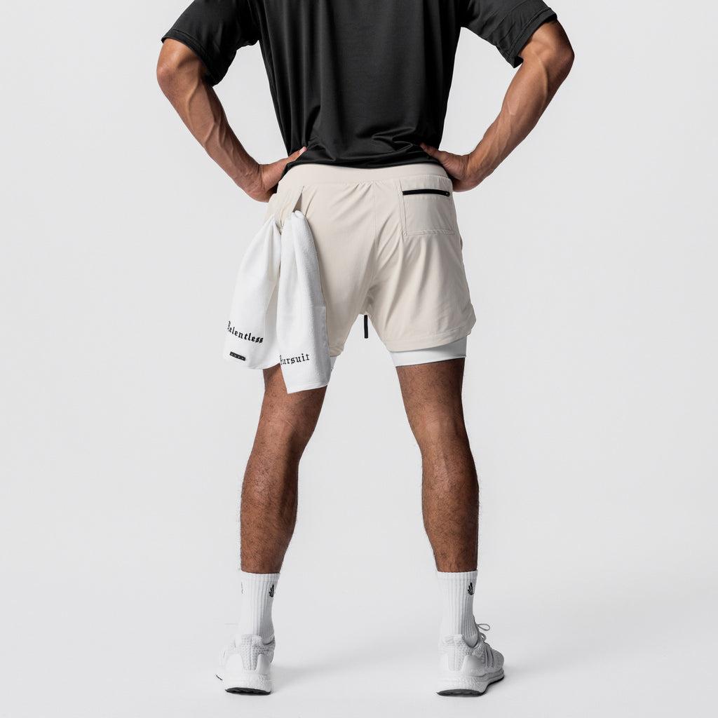 0622. Tetra-Lite® 5" Liner Short - Sand Smoke/White Product Image