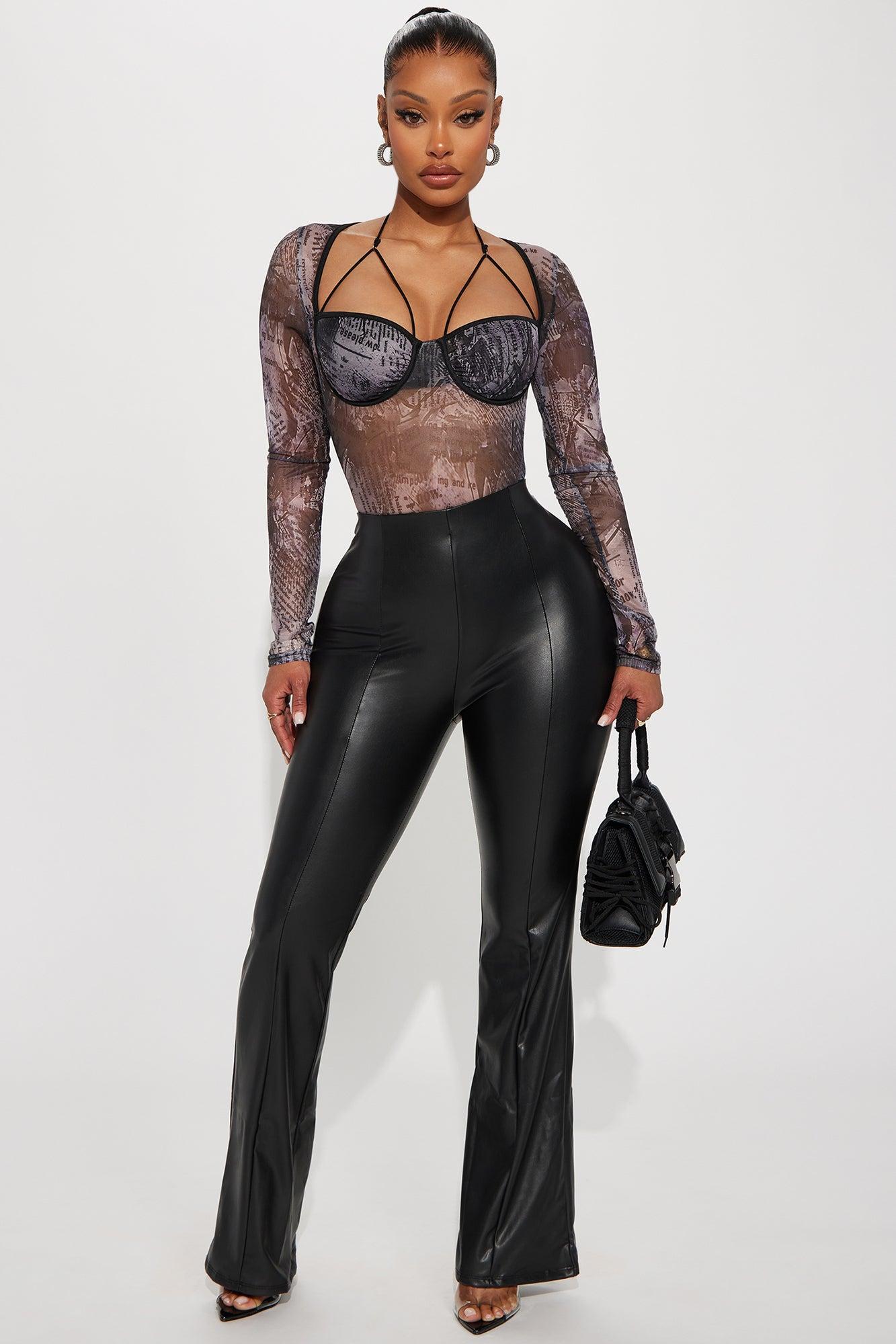 Doing My Thing Mesh Bodysuit - Black/combo Product Image