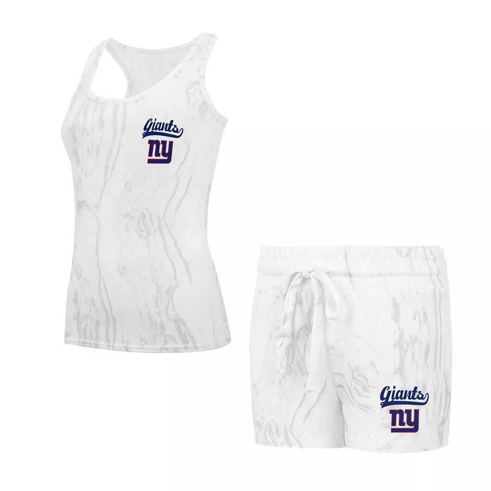 Women's Concepts Sport New York Giants Quartz Hacci Knit Tank Top & Shorts Sleep Set,  Product Image