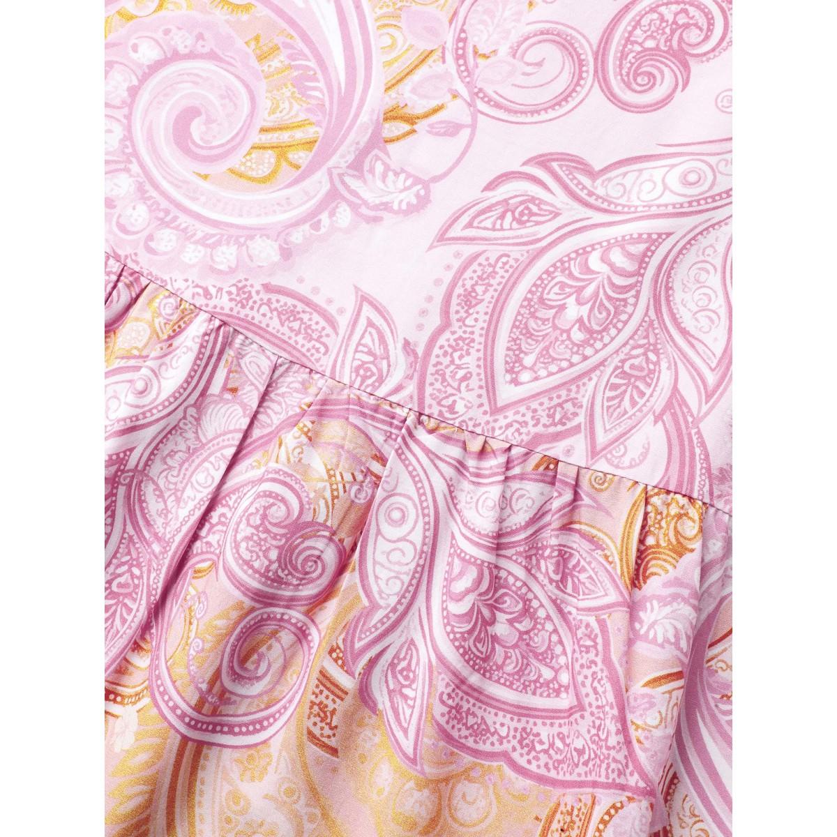 Plus Size Paisley Print Belted Color Contrast Midi Dress Multicolor Women Round Neck Sleeveless Curvy BloomChic 28/5X Product Image