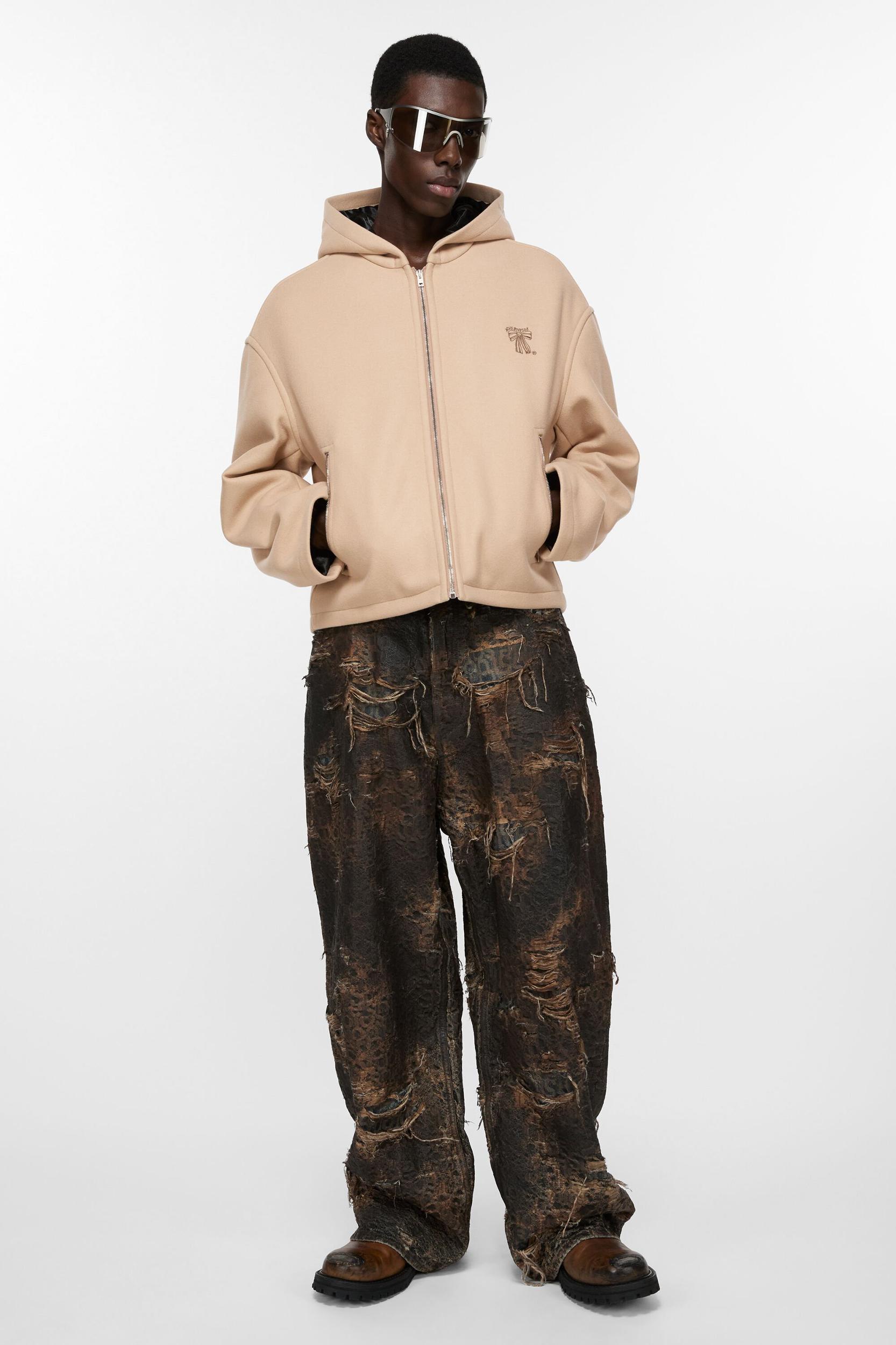 Hooded wool jacket Product Image