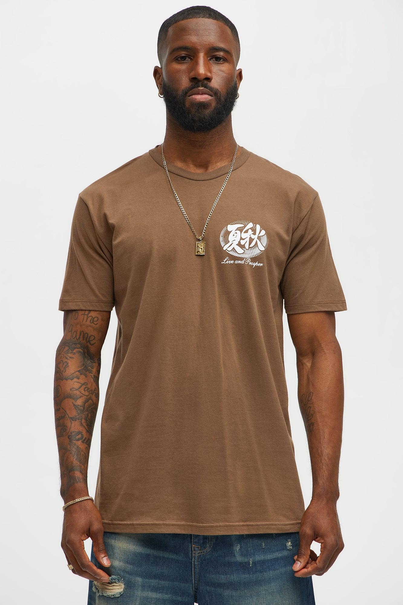 Live And Prosper Short Sleeve Tee - Brown Male Product Image