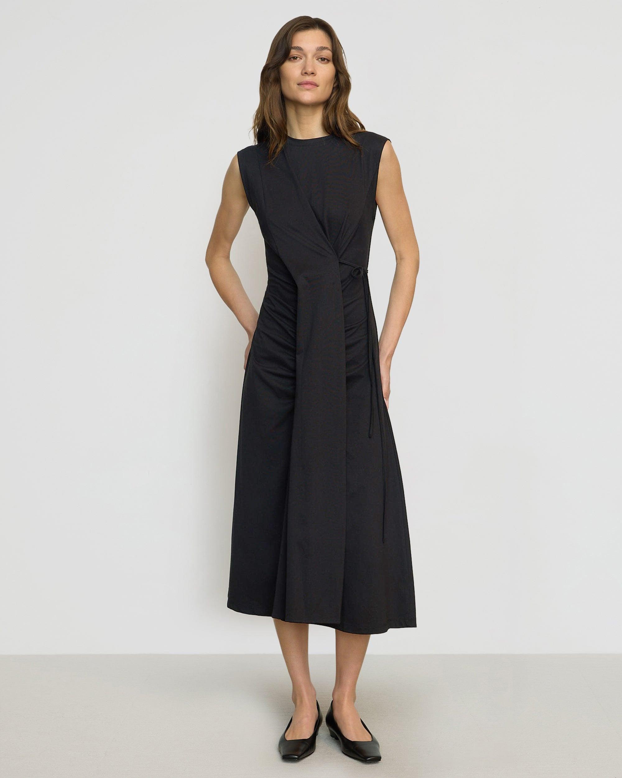 Agnes Twist-Drape Jersey Dress Product Image