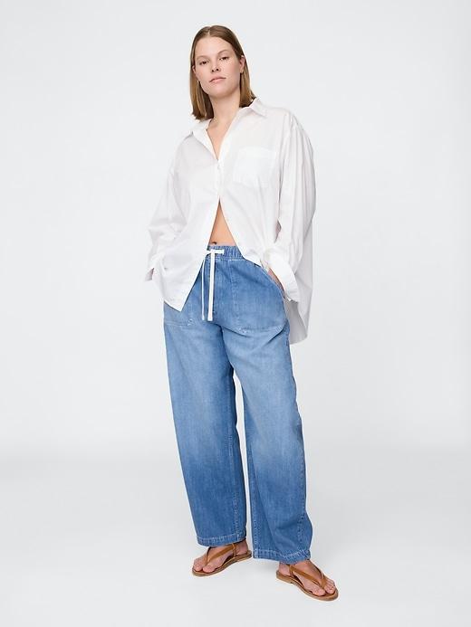 High Rise Easy Barrel Jeans Product Image
