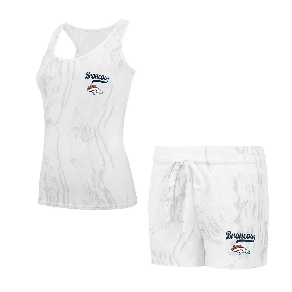 Women's Concepts Sport Denver Broncos Quartz Hacci Knit Tank Top & Shorts Sleep Set,  Product Image