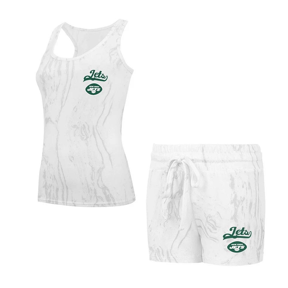 Women's Concepts Sport New York Jets Quartz Hacci Knit Tank Top & Shorts Sleep Set,  Product Image