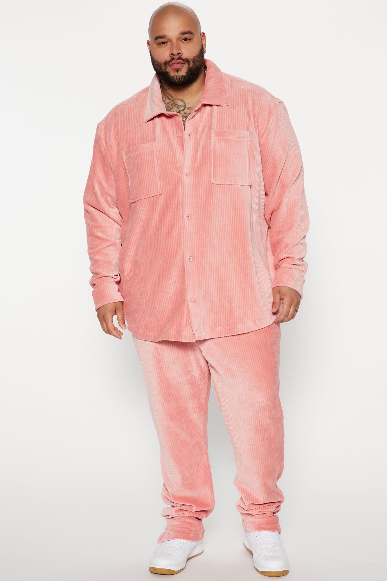 Luxury Knit Ribbed Shirt - Mauve Product Image