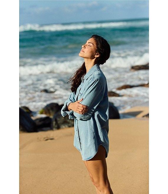 O'Neill Sevie Long Sleeve Oversized Denim Shacket Product Image