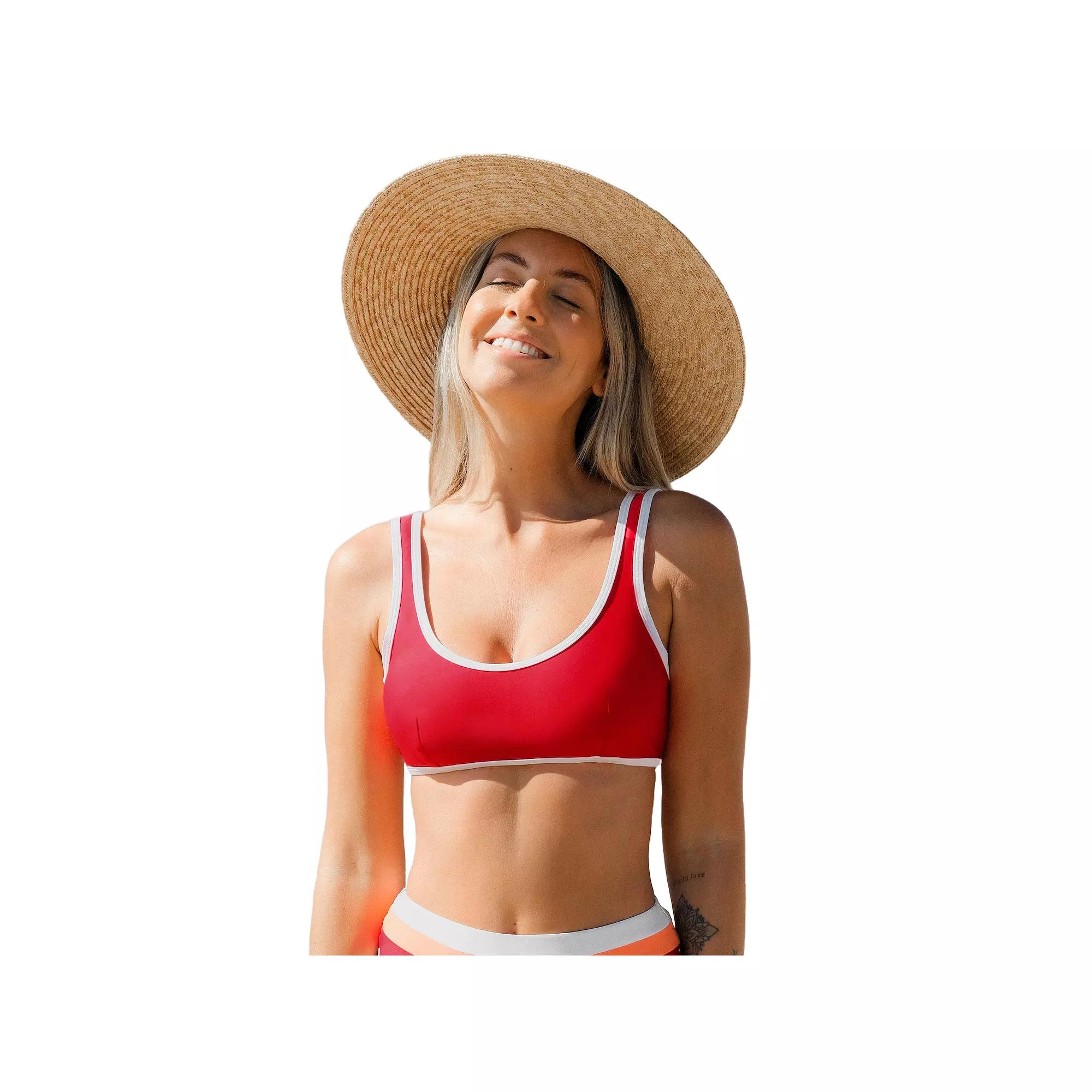 Women's Cupshe Scoop Binding Swim Bralette,  Product Image