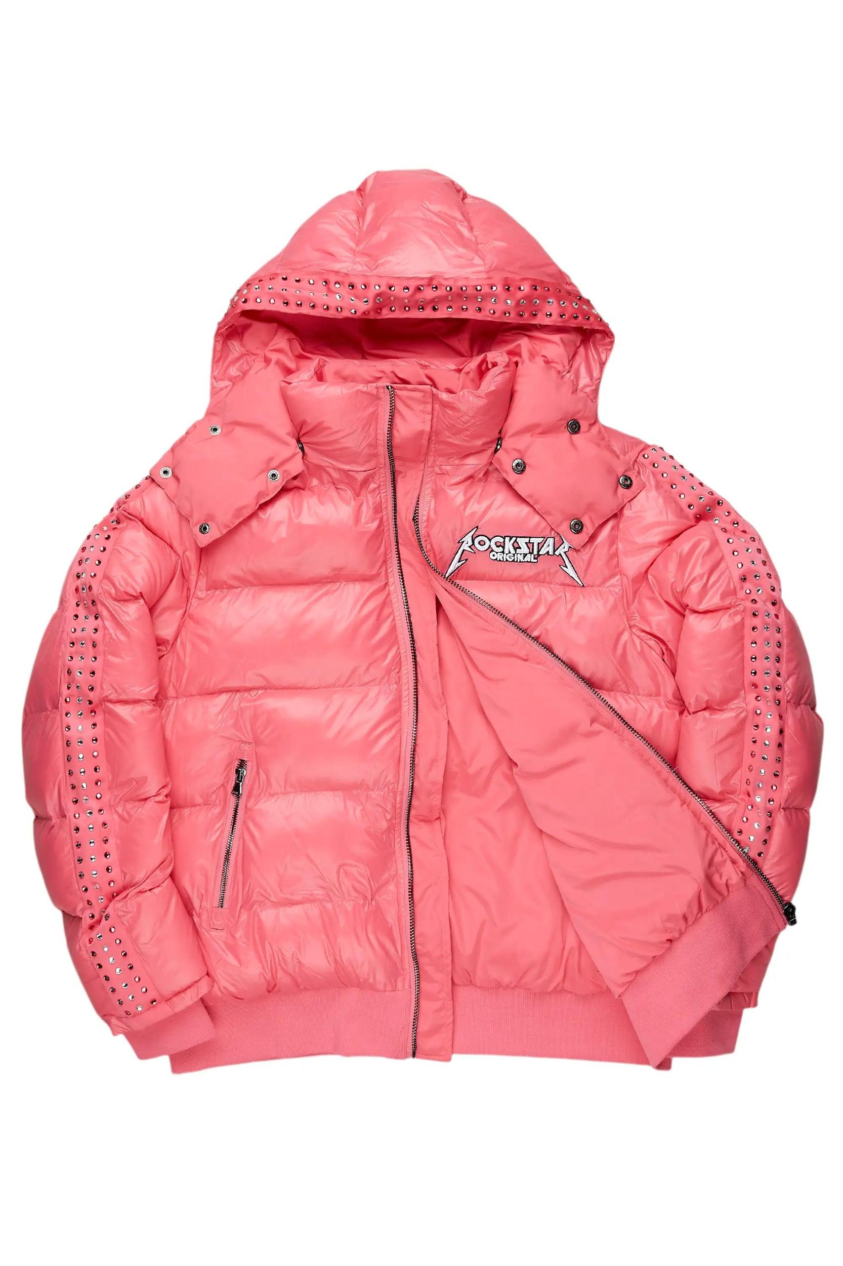 Banklee Pink Puffer Jacket Female Product Image