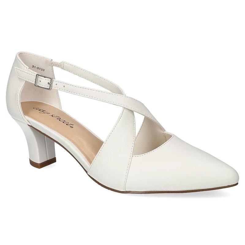 Easy Street Elegance Women's Slingback Pumps, Size: 7.5, White Product Image