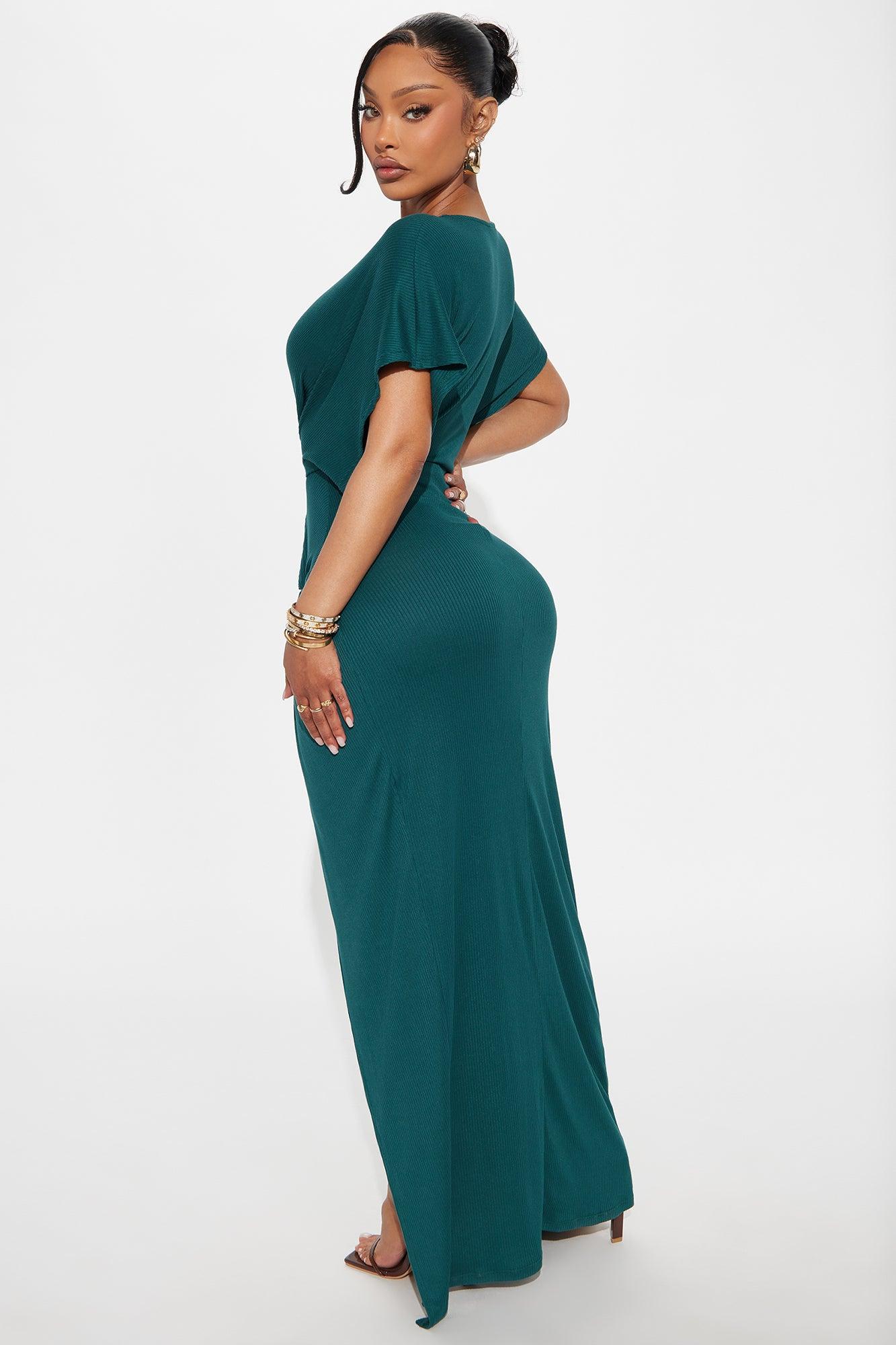 Stunning Scenes Maxi Dress - Hunter Green Female Product Image