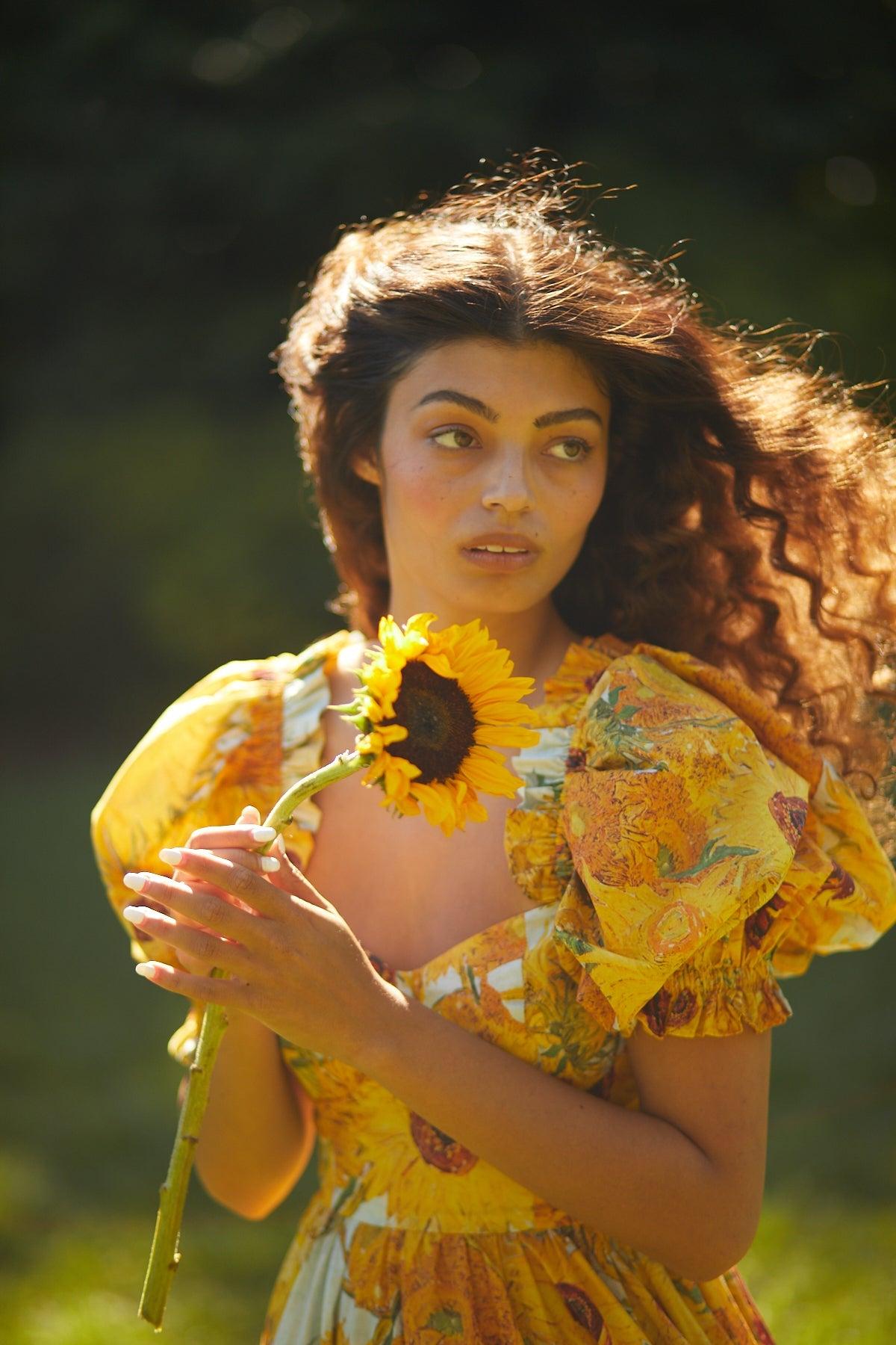 Sunflowers Cotton Ritz Gown Product Image