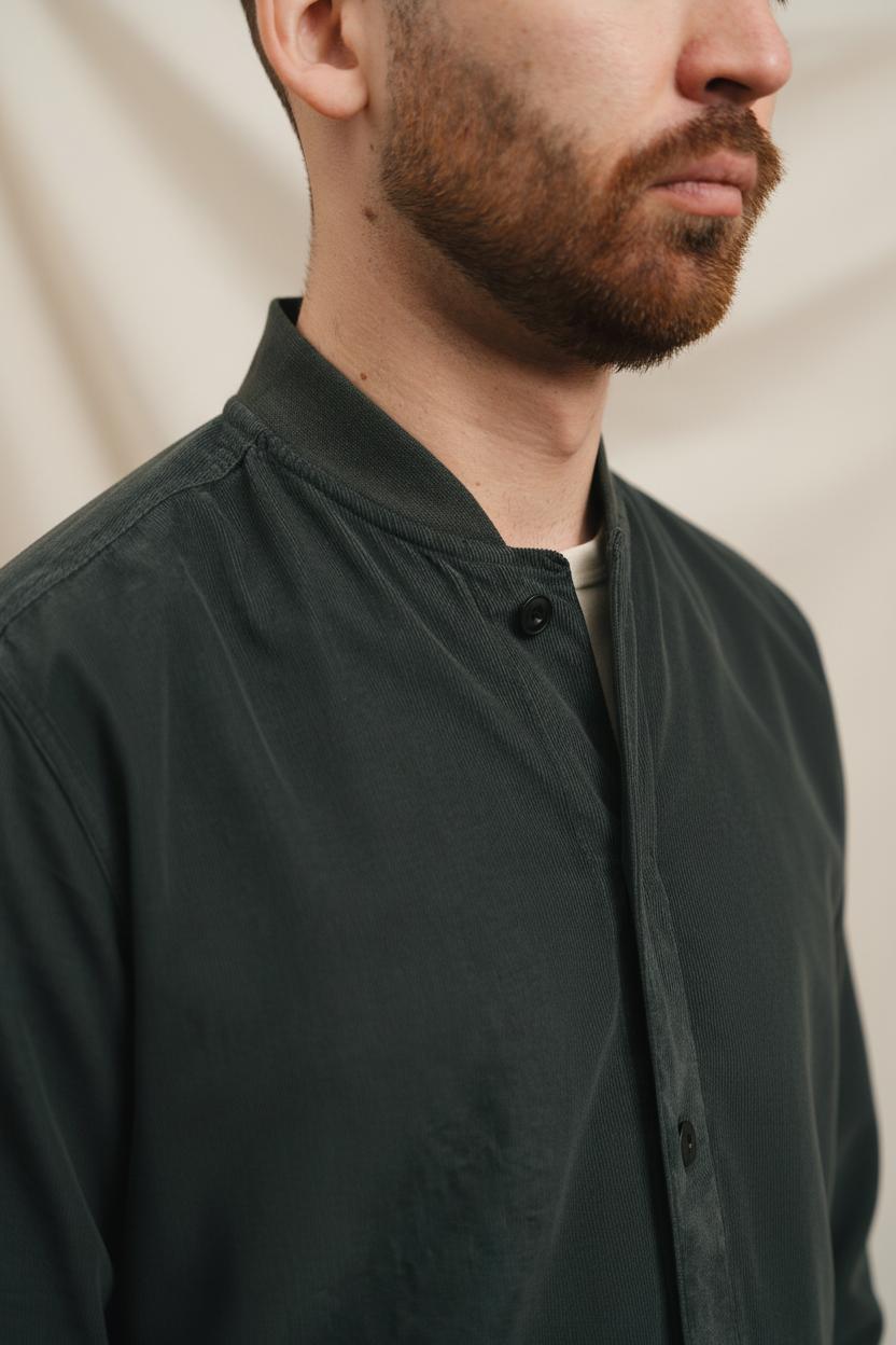 Organic Cord Baseball Overshirt Product Image