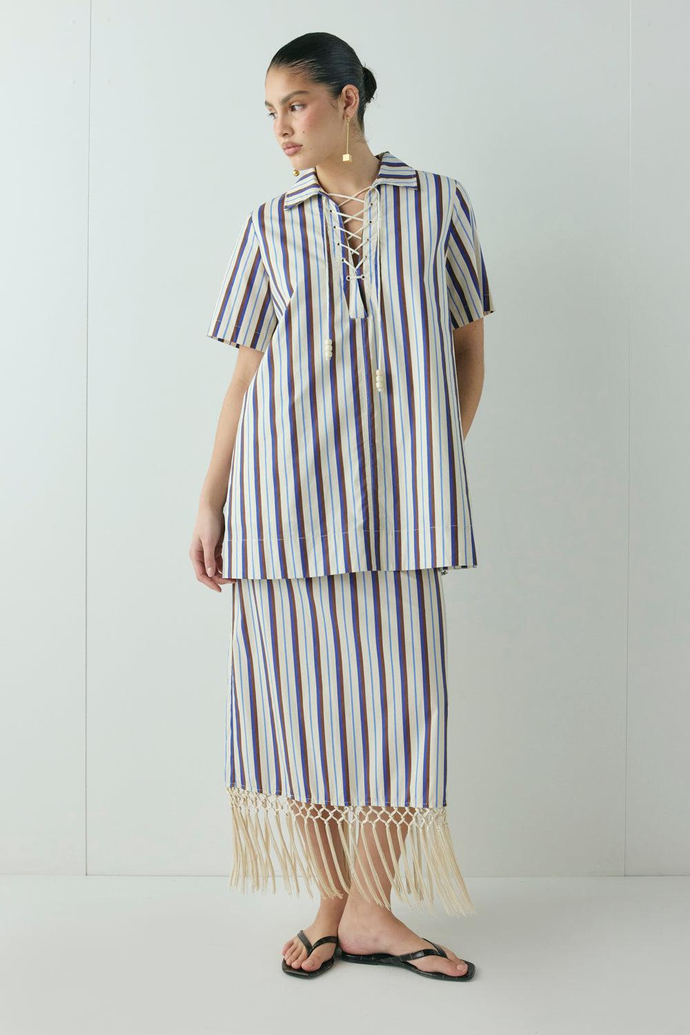 Zippora Mini Dress Stripe Product Image
