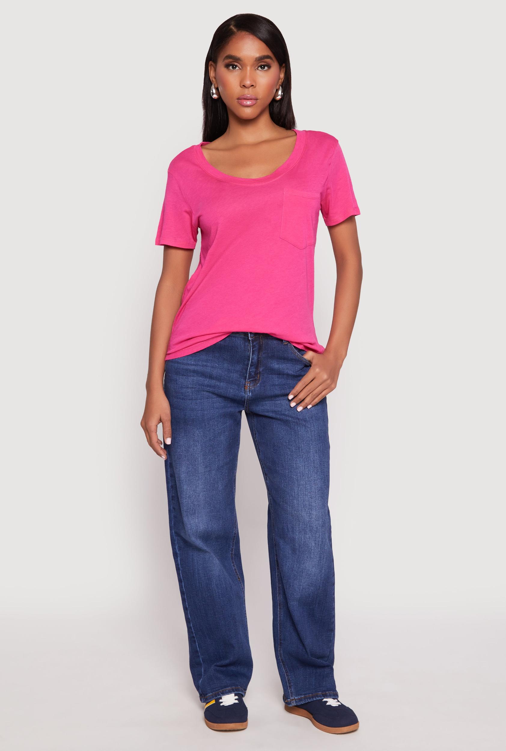 Womens Scoop Neck Pocket T Shirt Product Image
