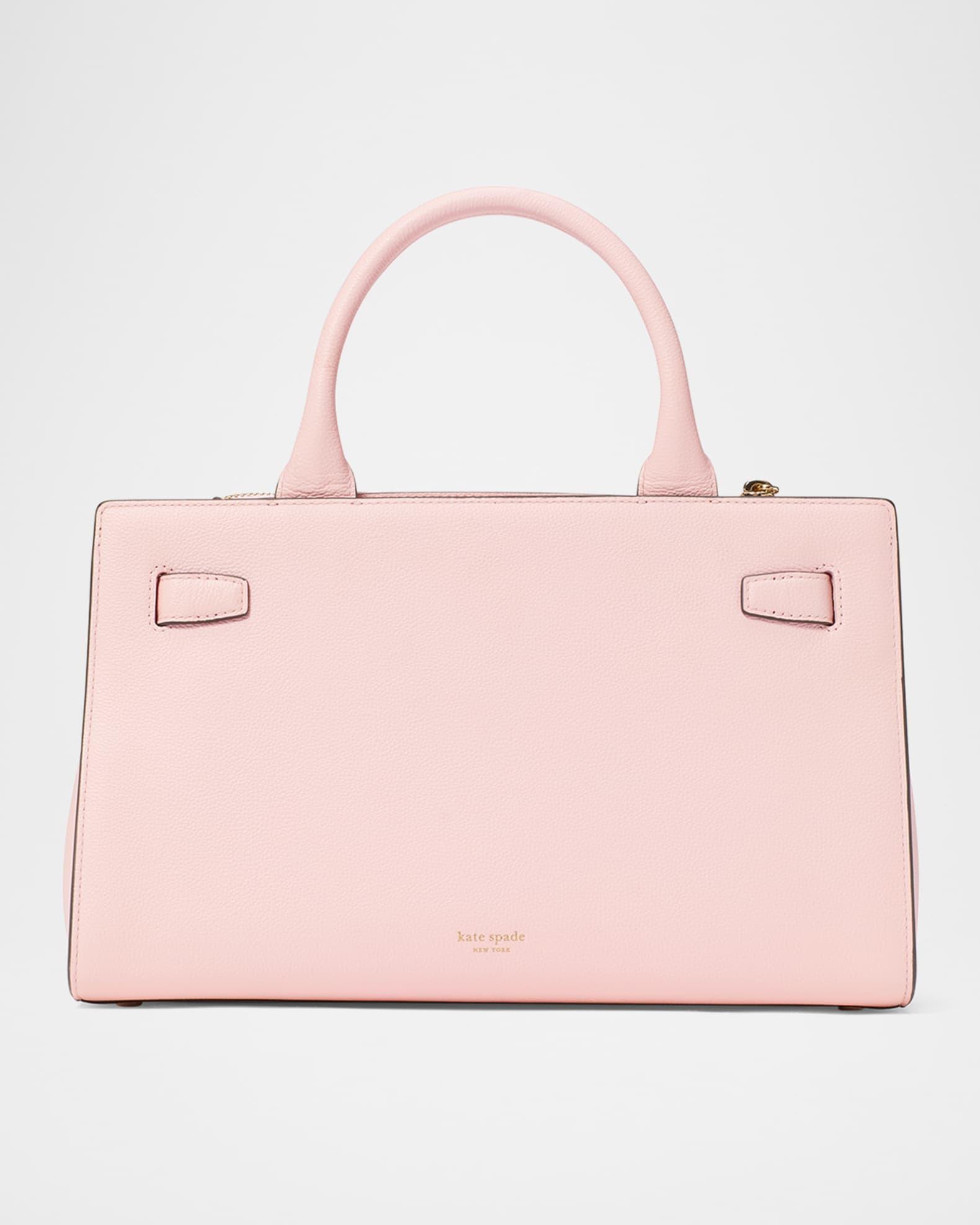 deco medium pebbled leather top-handle bag Product Image