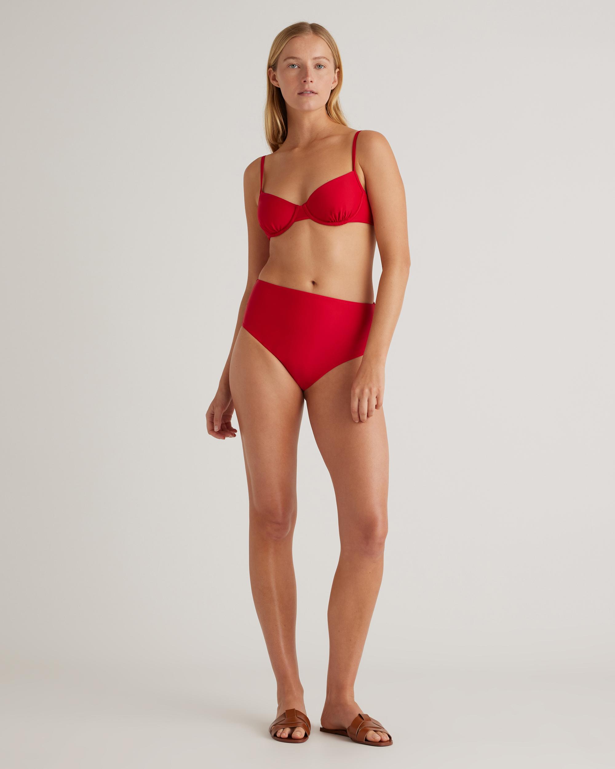 Quince | Women's Italian Demi Bikini Top 78% Recycled Polyamide, 22% Spandex Product Image