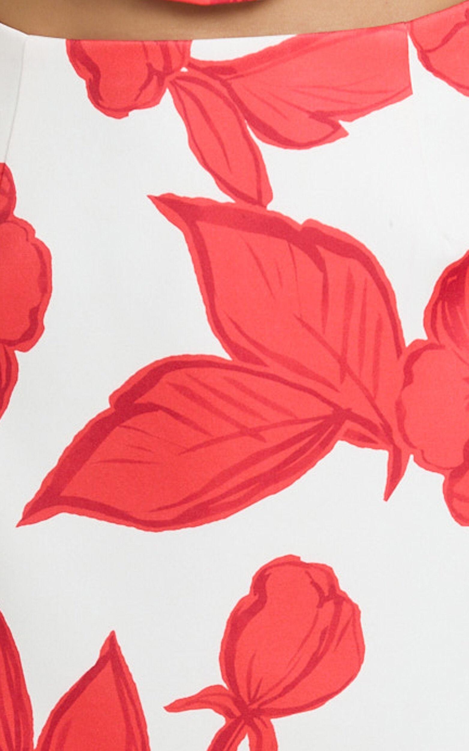 Darcy Mini Skirt - Structured Printed Tulip Skirt in Bouquet Di Fiori Product Image