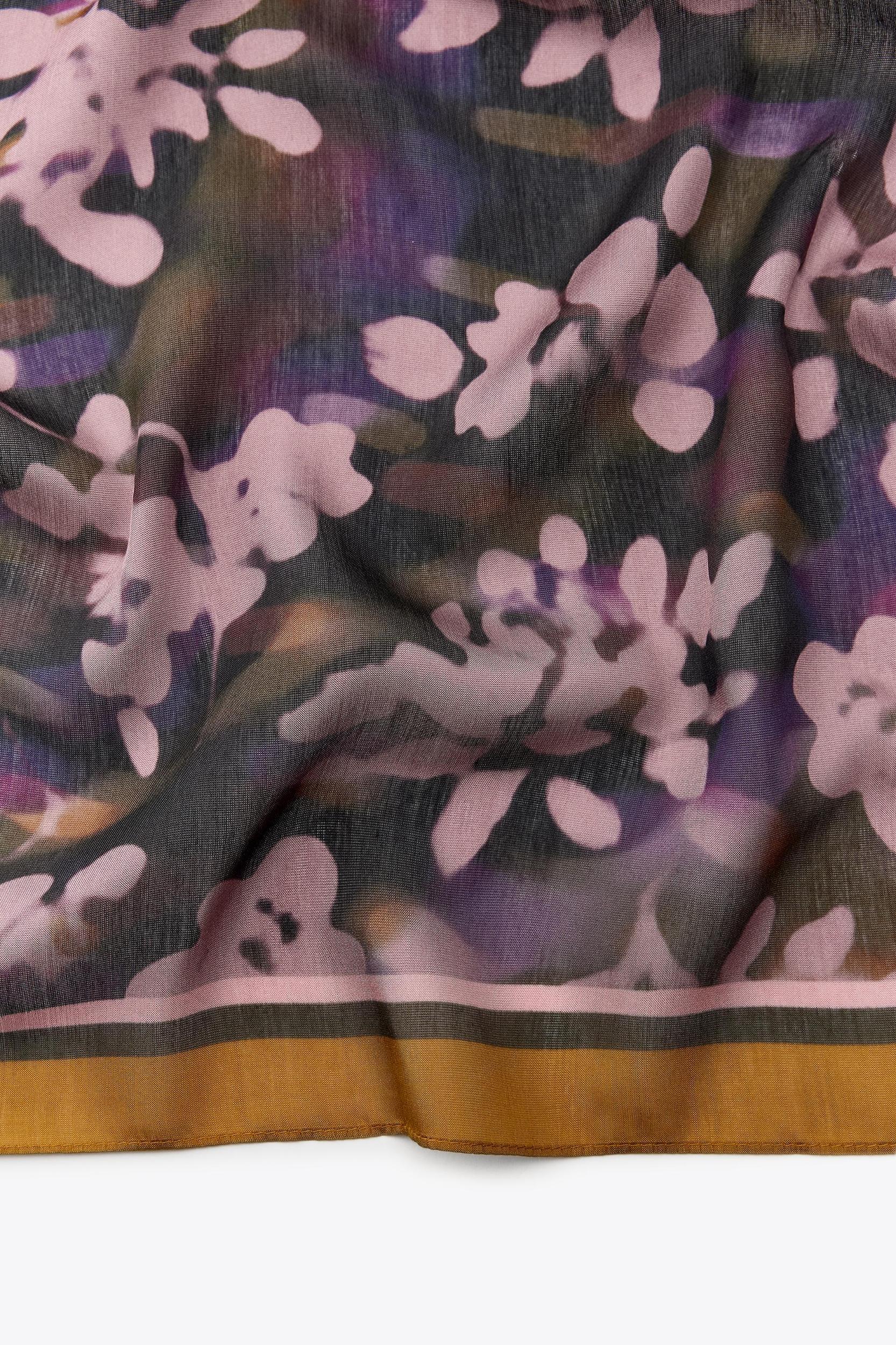 MODAL FLORAL PRINT SCARF Product Image