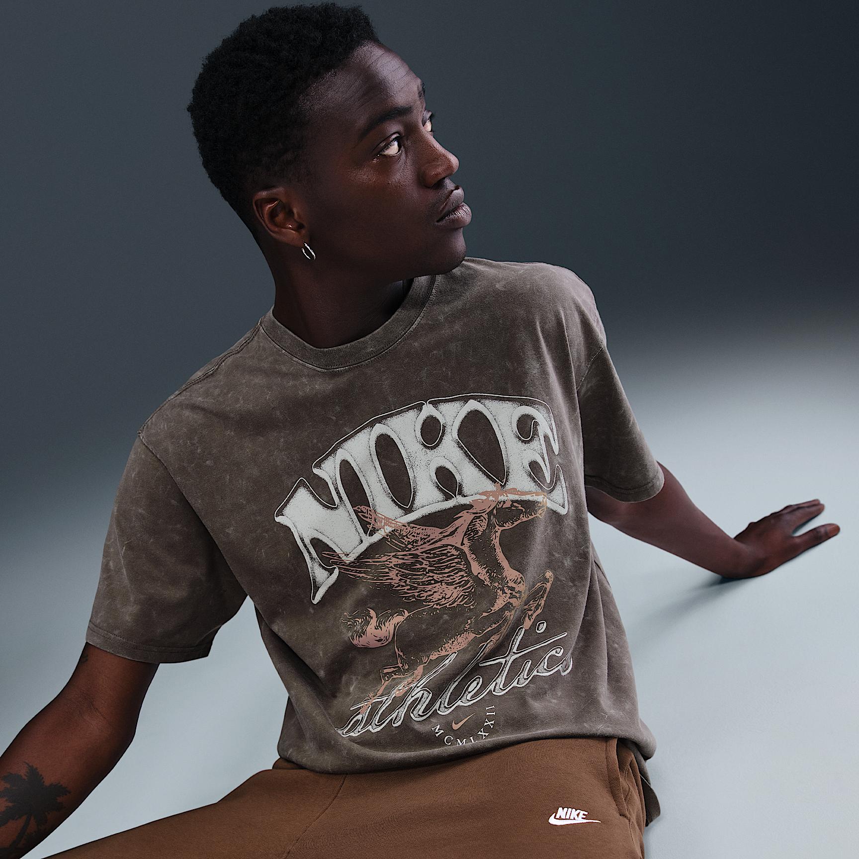 Nike Mens Nike M90 BB OC 3 T-Shirt - Mens Orange/Cave Stone Product Image