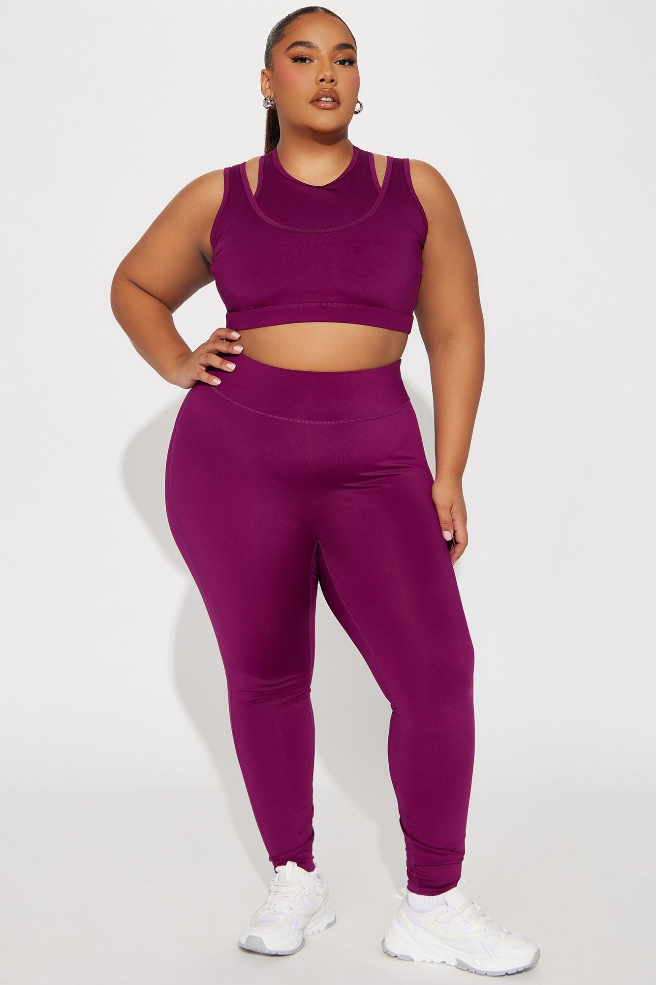 Pedal Pusher Elevate Sports Bra - Plum Product Image