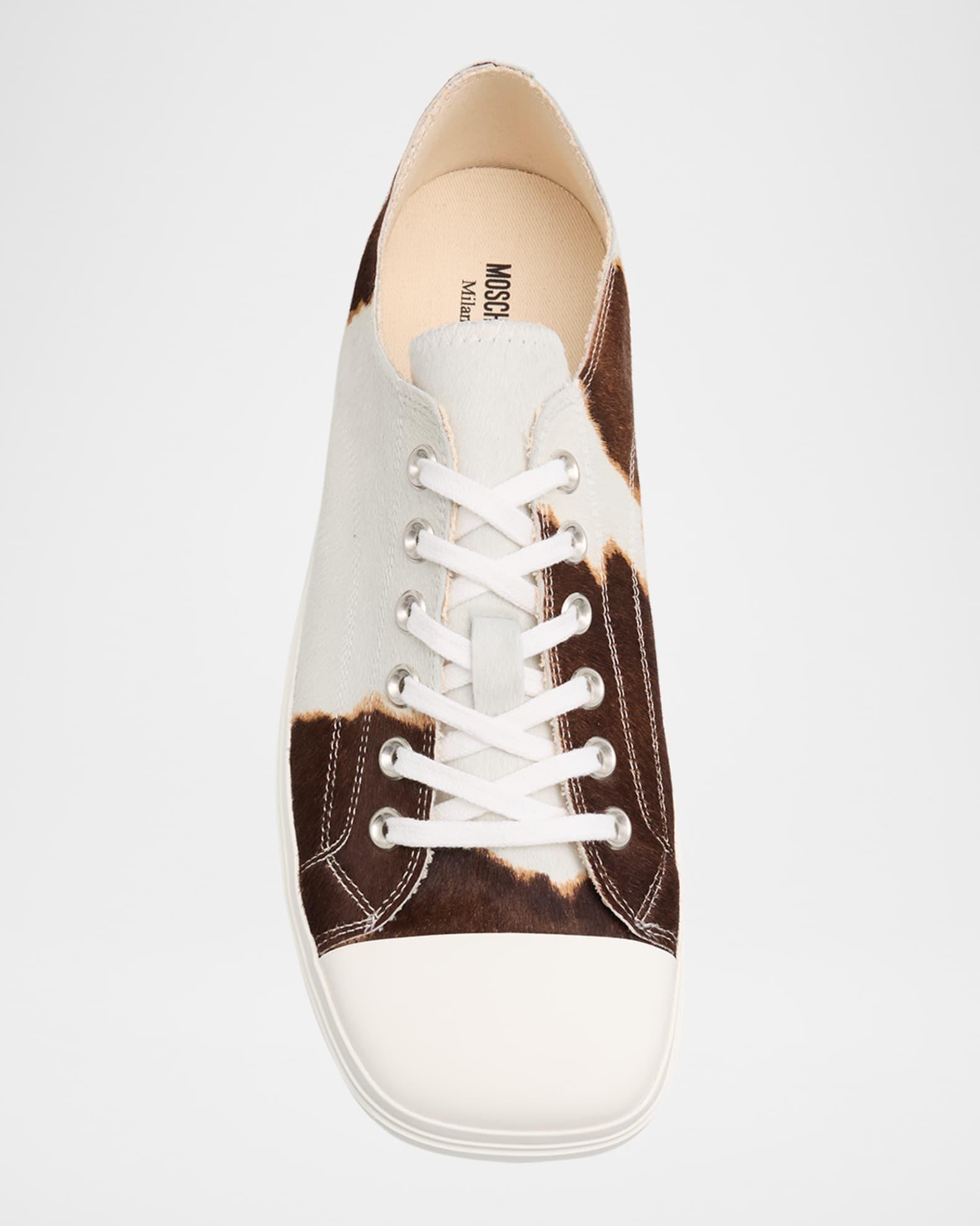 Men's Edge Calf Hair Cap Toe Low-Top Sneakers Product Image